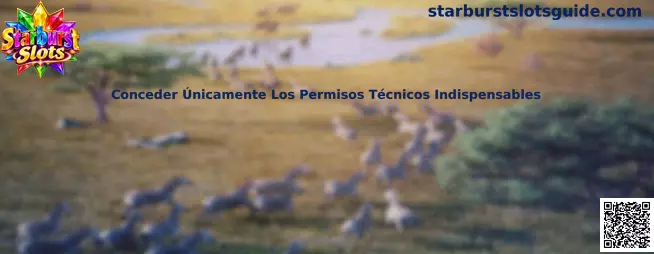 Conceder únicamente los permisos técnicos indispensables en Starburst Slots