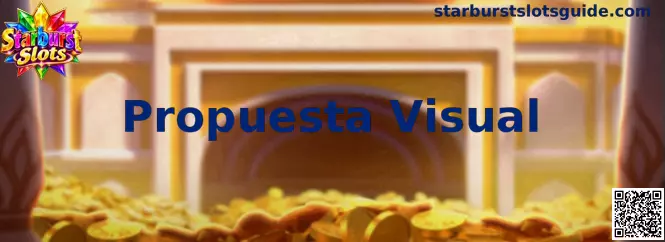Propuesta Visual de Starburst Slots con diseño espacial y efectos luminosos